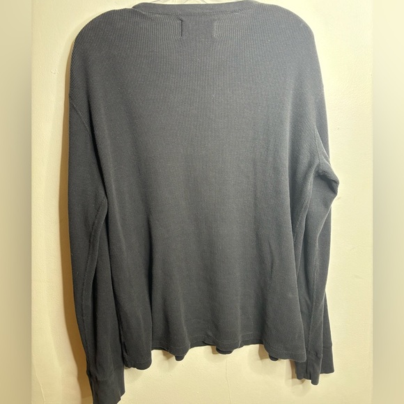 Hockey Waffle Knit Top Men’s (Eyes Without A Face) Size Large Dark Grey Shirt - Picture 6 of 7